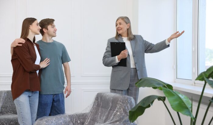 Buyer visiting the house